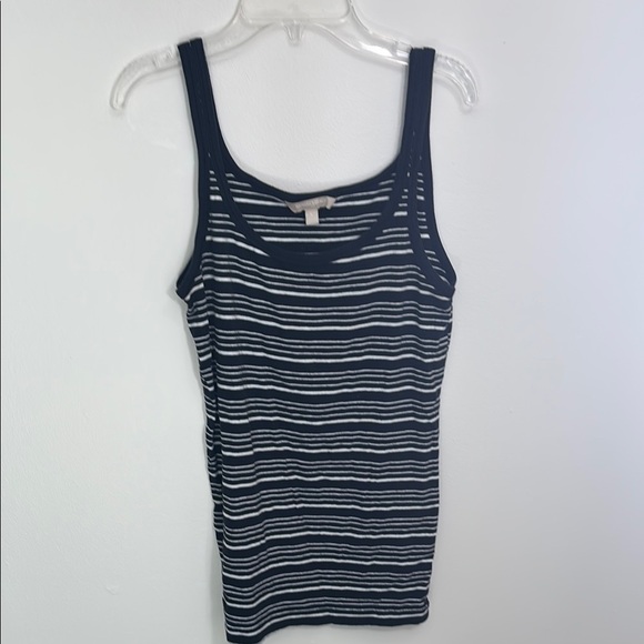 Banana Republic Tops - Banana Republic Blue Fitted striped  Tank Top